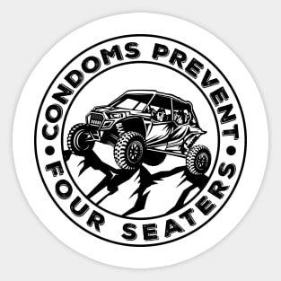 SXS UTV Condoms Prevent Four Seaters Sticker